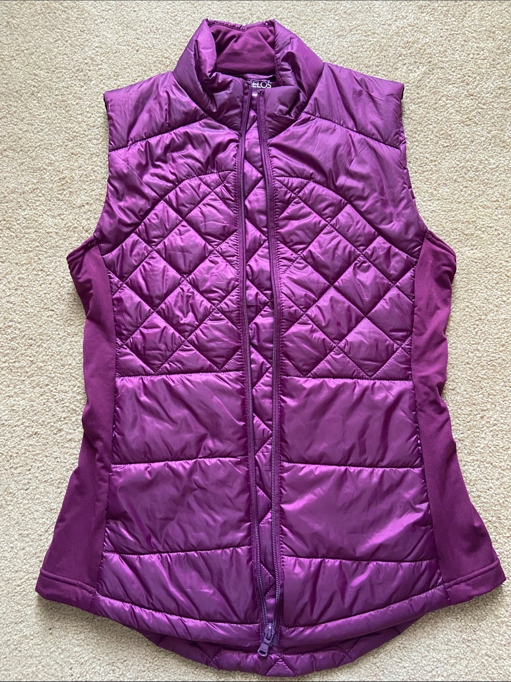 Zelos Purple Quilted Puffer Vest